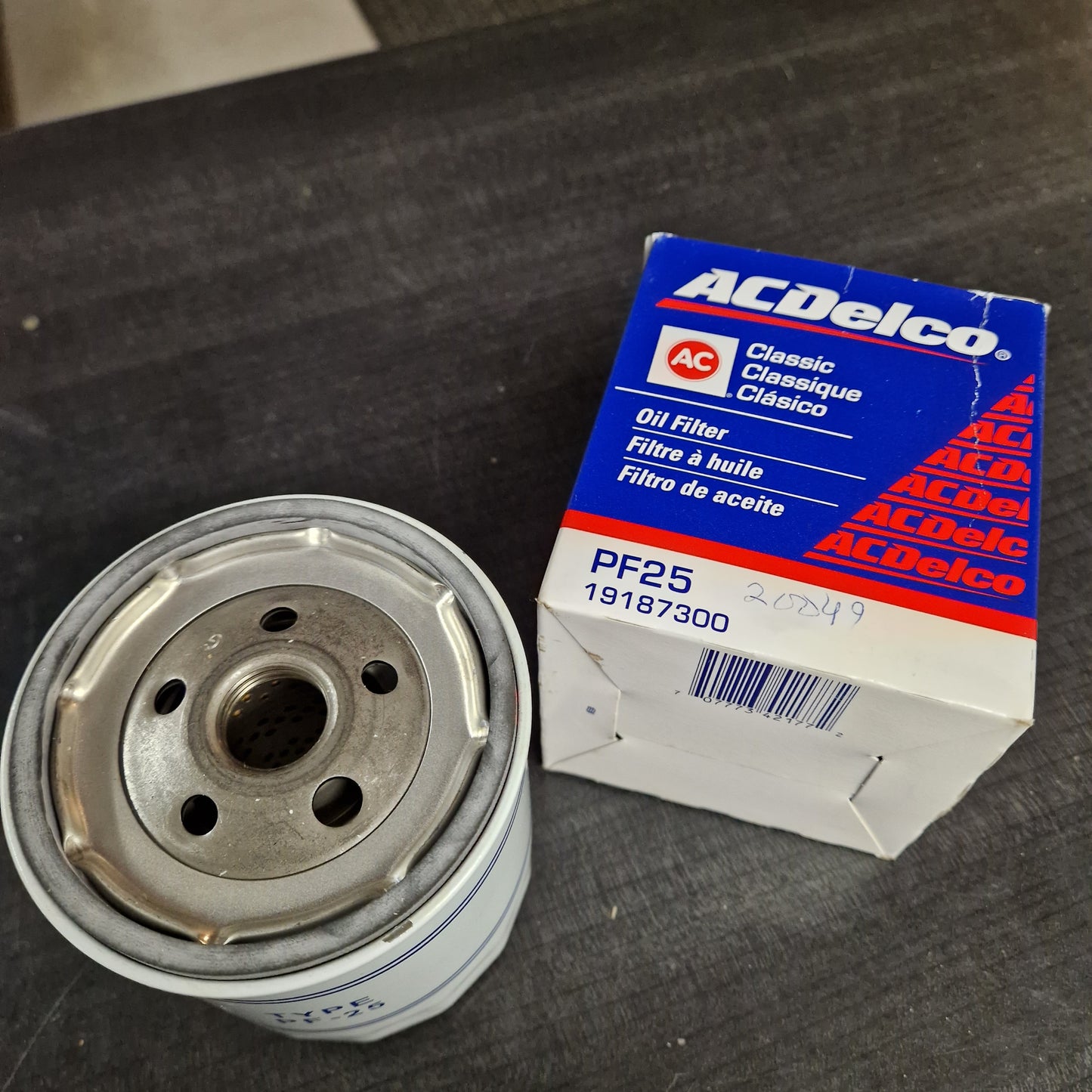 Oljefilter Chevrolet GM H=107mm PF25 GM19187300 Old Classic "AC" Style (L20049)