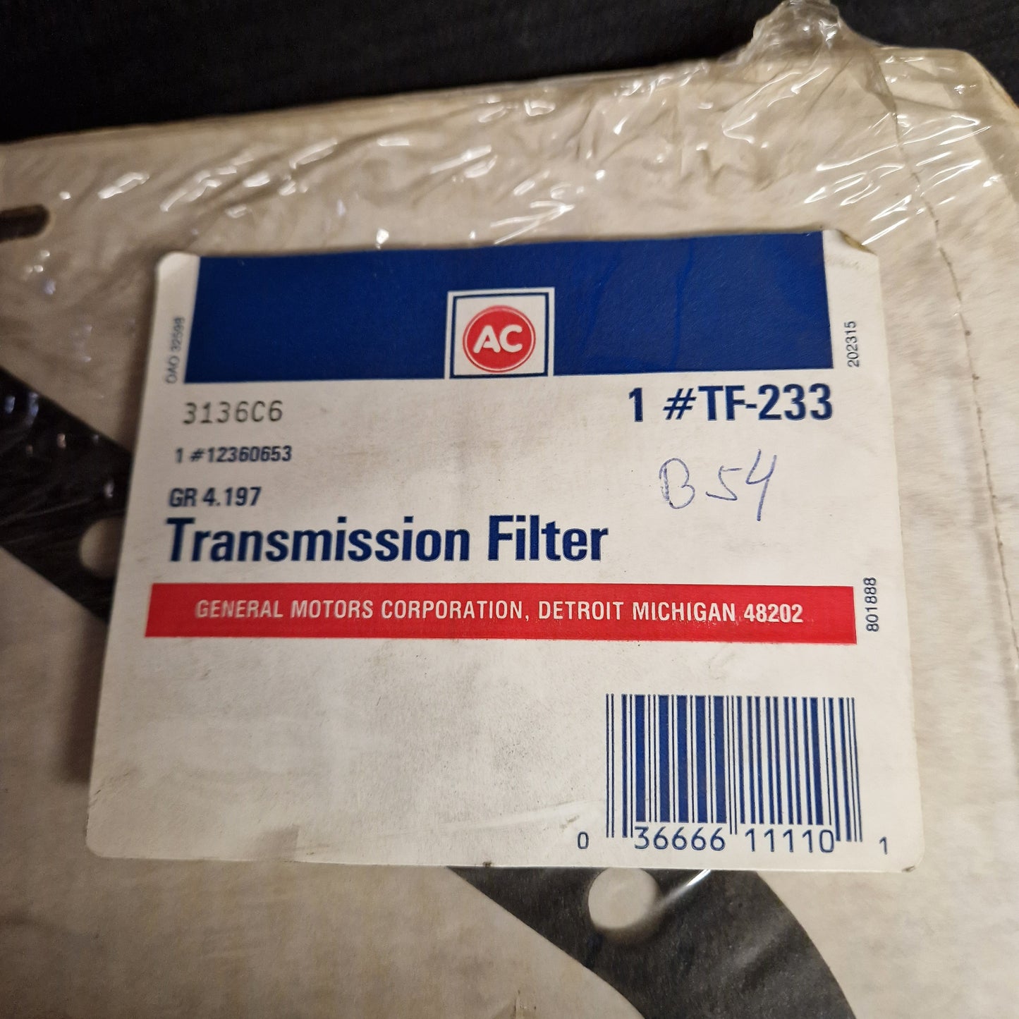 Filterkit Automatlåda GM TH200 sen 79-87 Djupt tråg TF233 (B54)