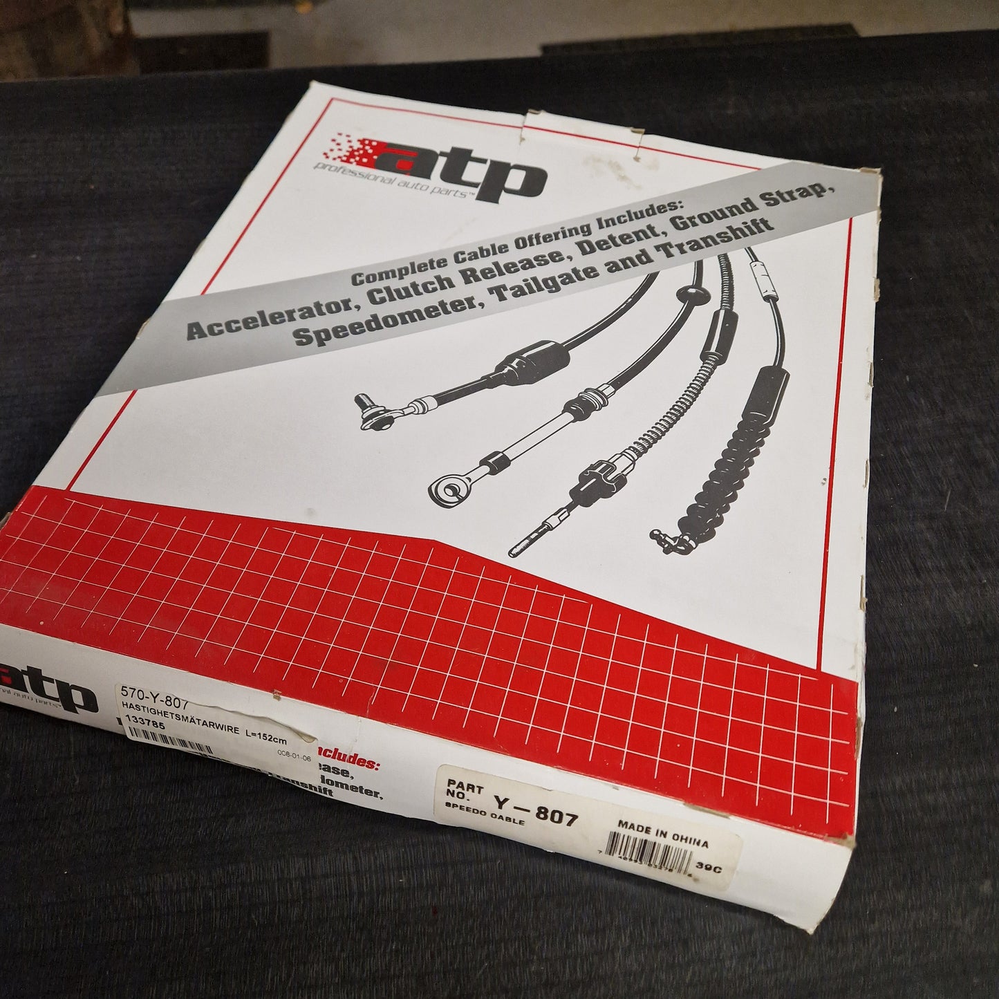 Hastighetsmätarwire L=60", 1524mm Y807, CA3015
