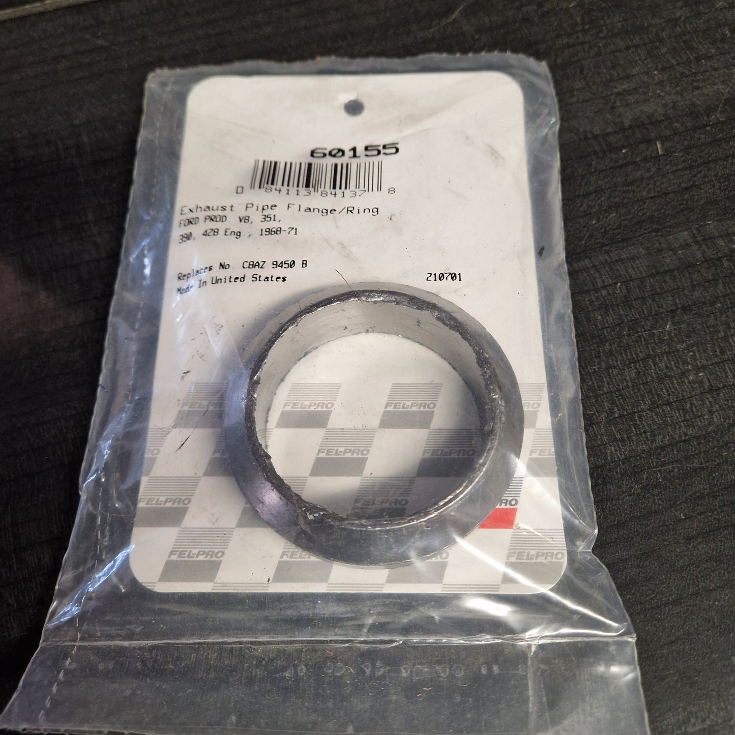 Avgaspackning / Flänspackning Ford, Konisk båda sidor. 2-1/8". 60155, CBAZ9450B