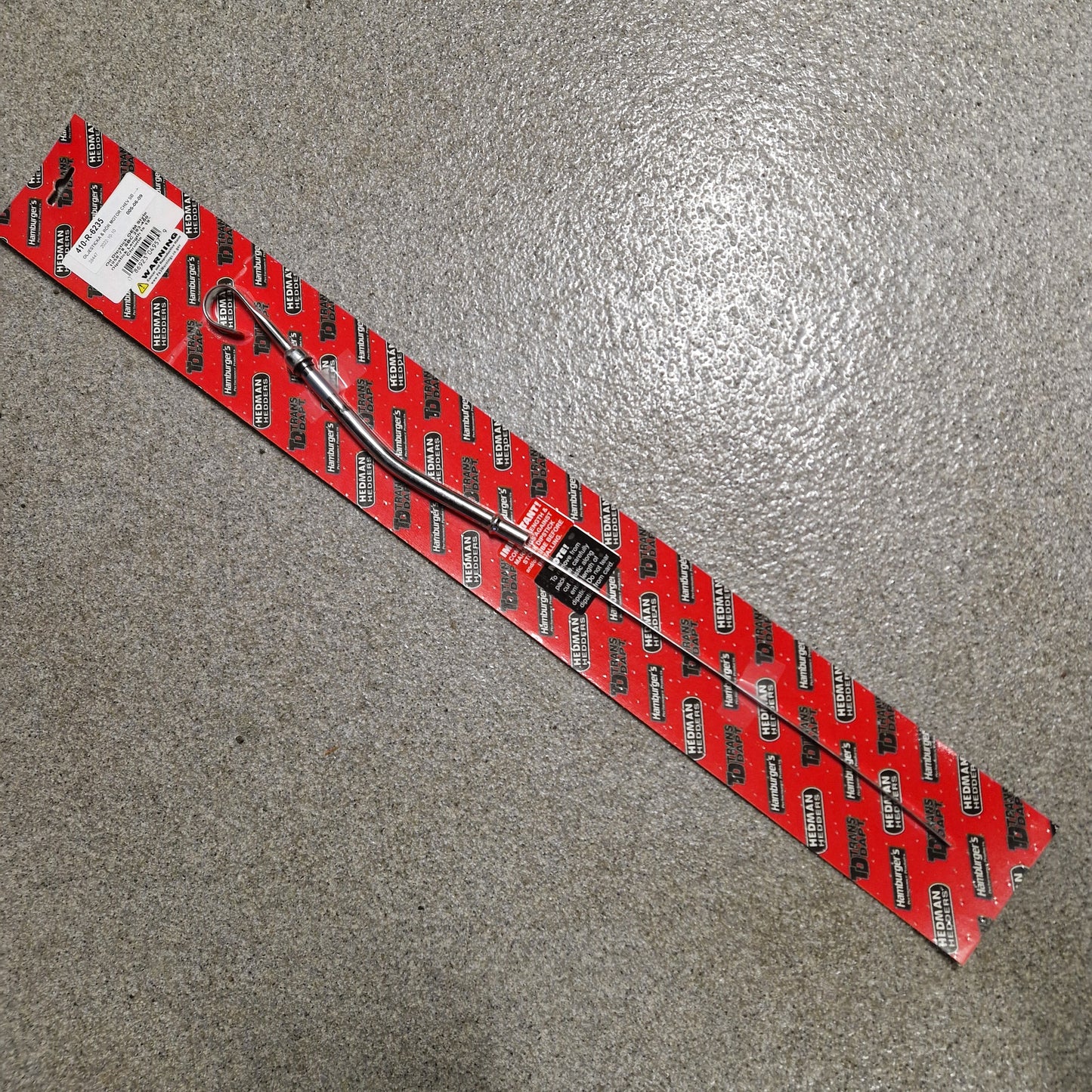 Oljesticka med rör. Chevrolet SB 1955-79, Stickan på förarsidan. R6235 (6235)
