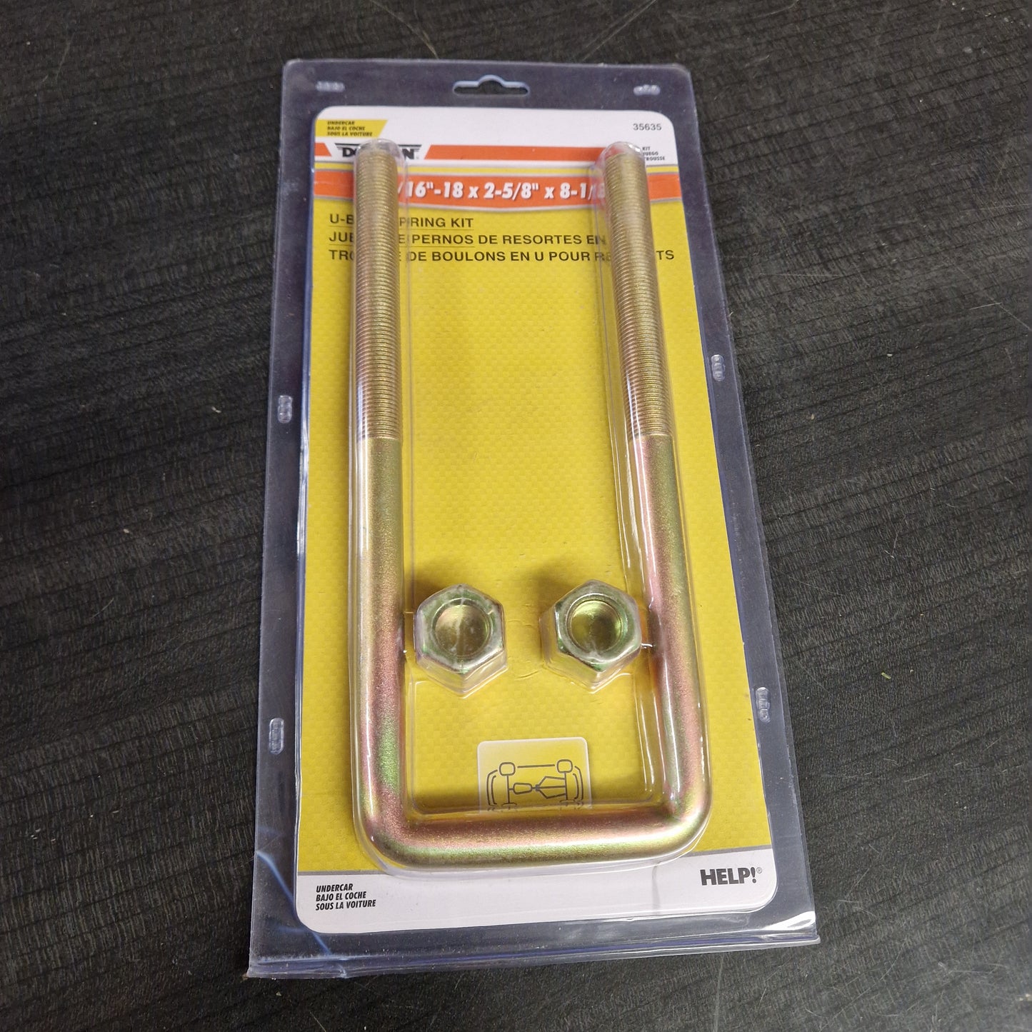 U-bult / Fjäderkramper 9/16" Fyrkantig 35635