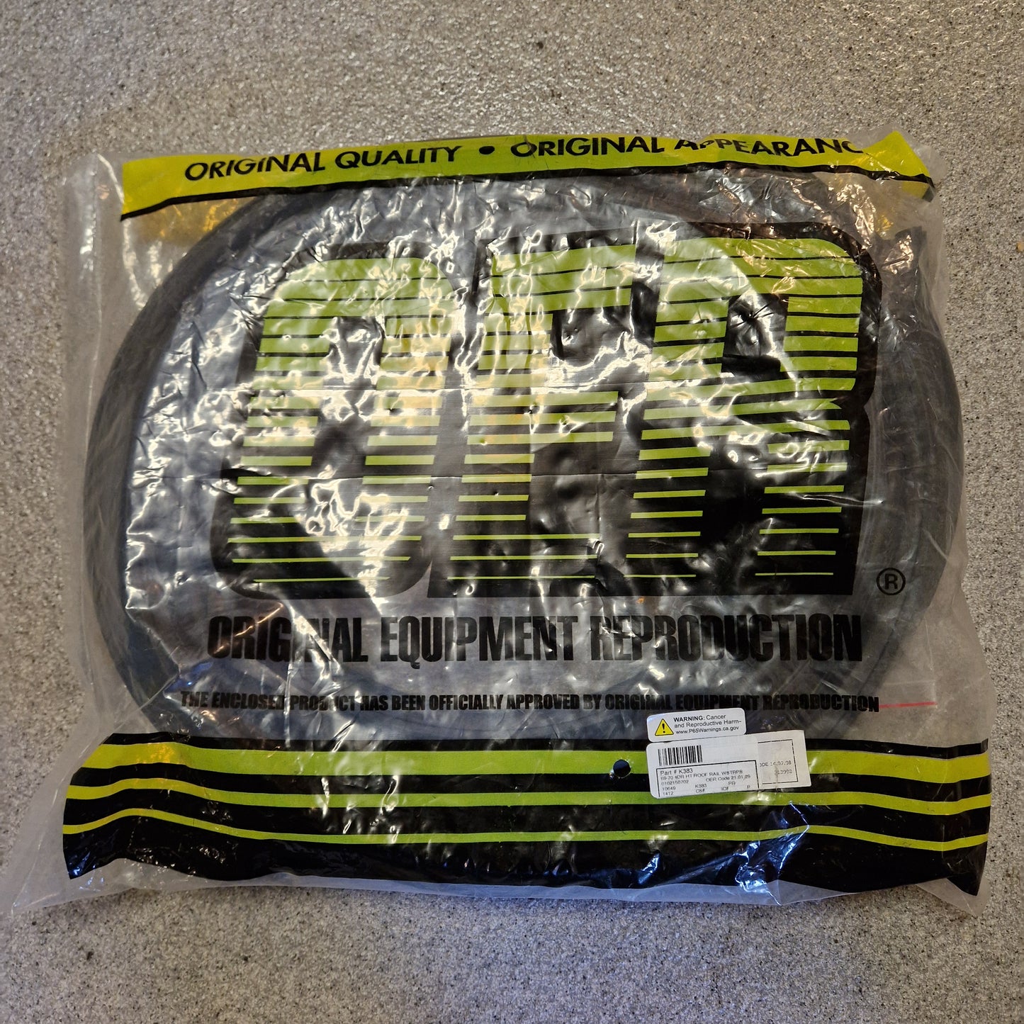 Tätningslist Tak GM FS Buick, Chevrolet, Pontiac, Oldsmobile 69-70 4 dr Ht, Par K383