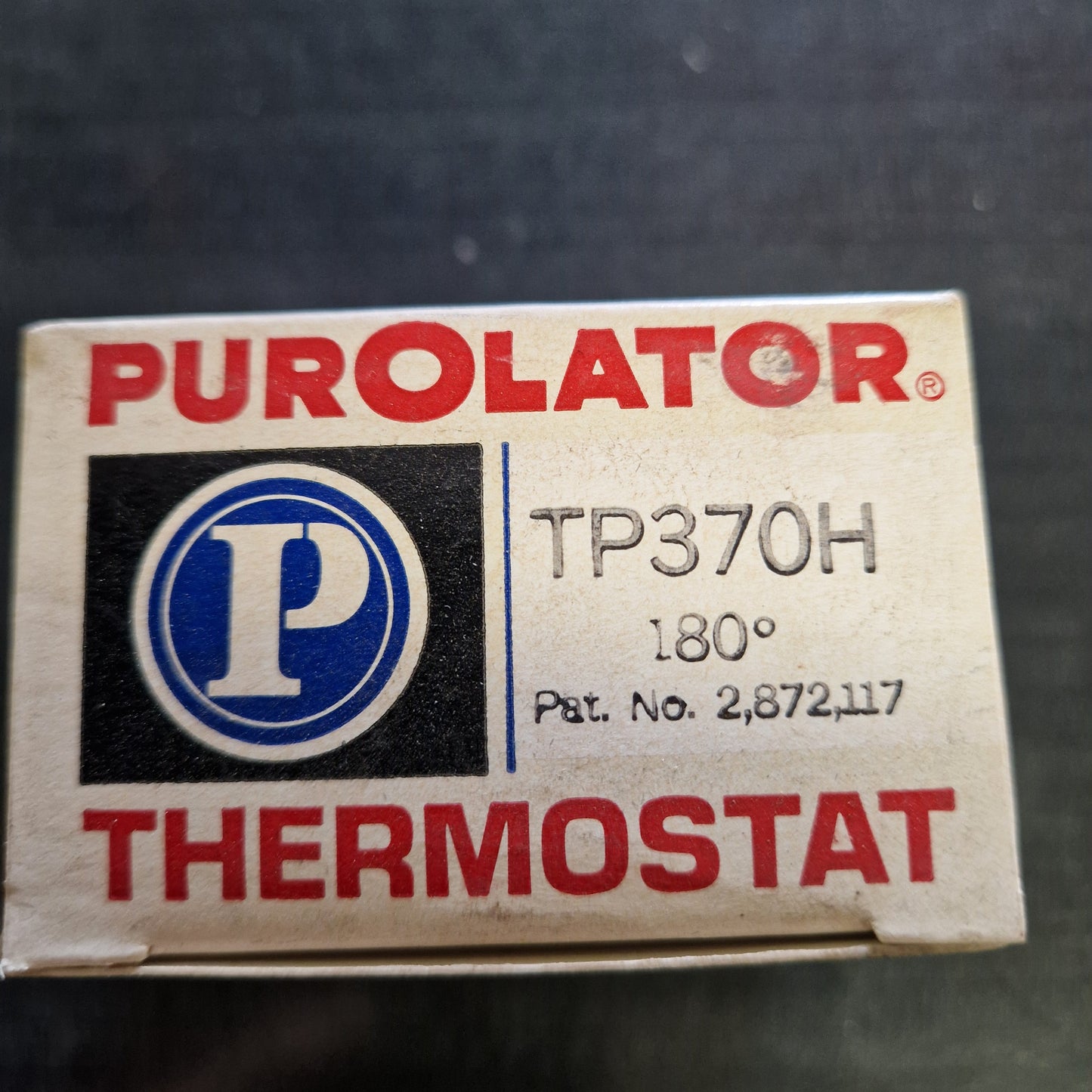 Termostat  82°C 63mm Mässing NOS Purolator  TP370H    (13078 33038)