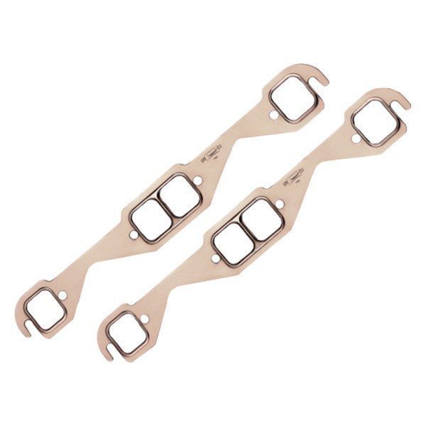 Headerspackning Chevrolet SB, Rectangle port 1.45" x 1.55". 1955-91 262-400 Gen I, Kopparpackning 7153 (150A)