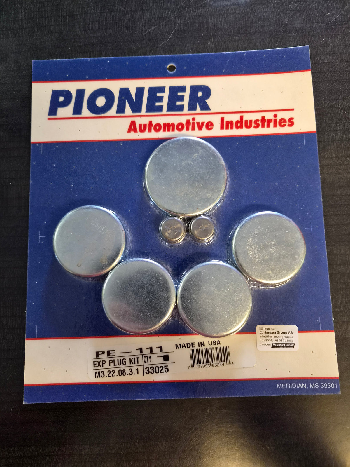 Frostpluggsats Edsel, Ford, Mercury Y-block V8 SB  272, 292. PE111