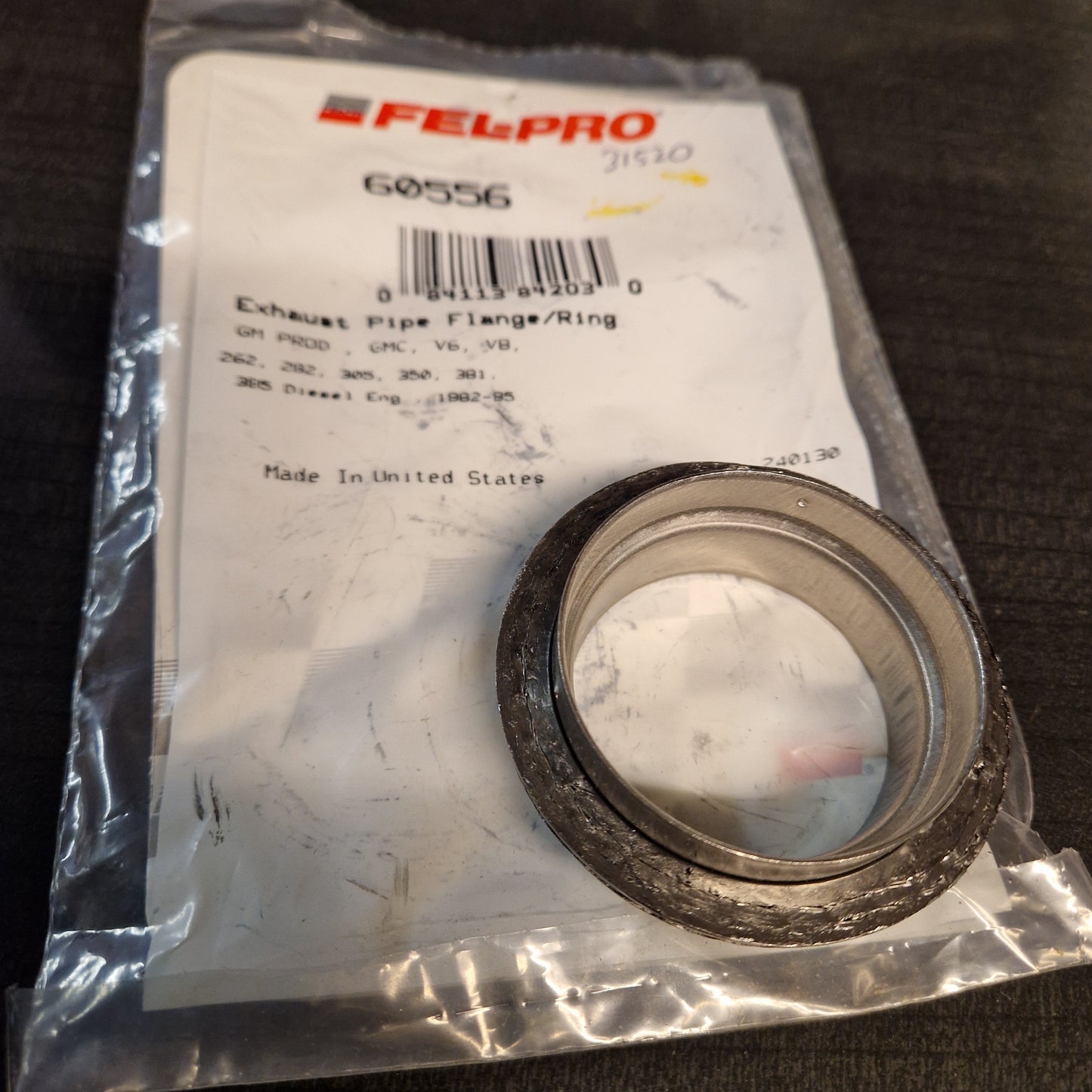 Flänspackning Avgasrör GM 82-95, En Konisk sida samt en platt sida med styrning.  60556, 31520