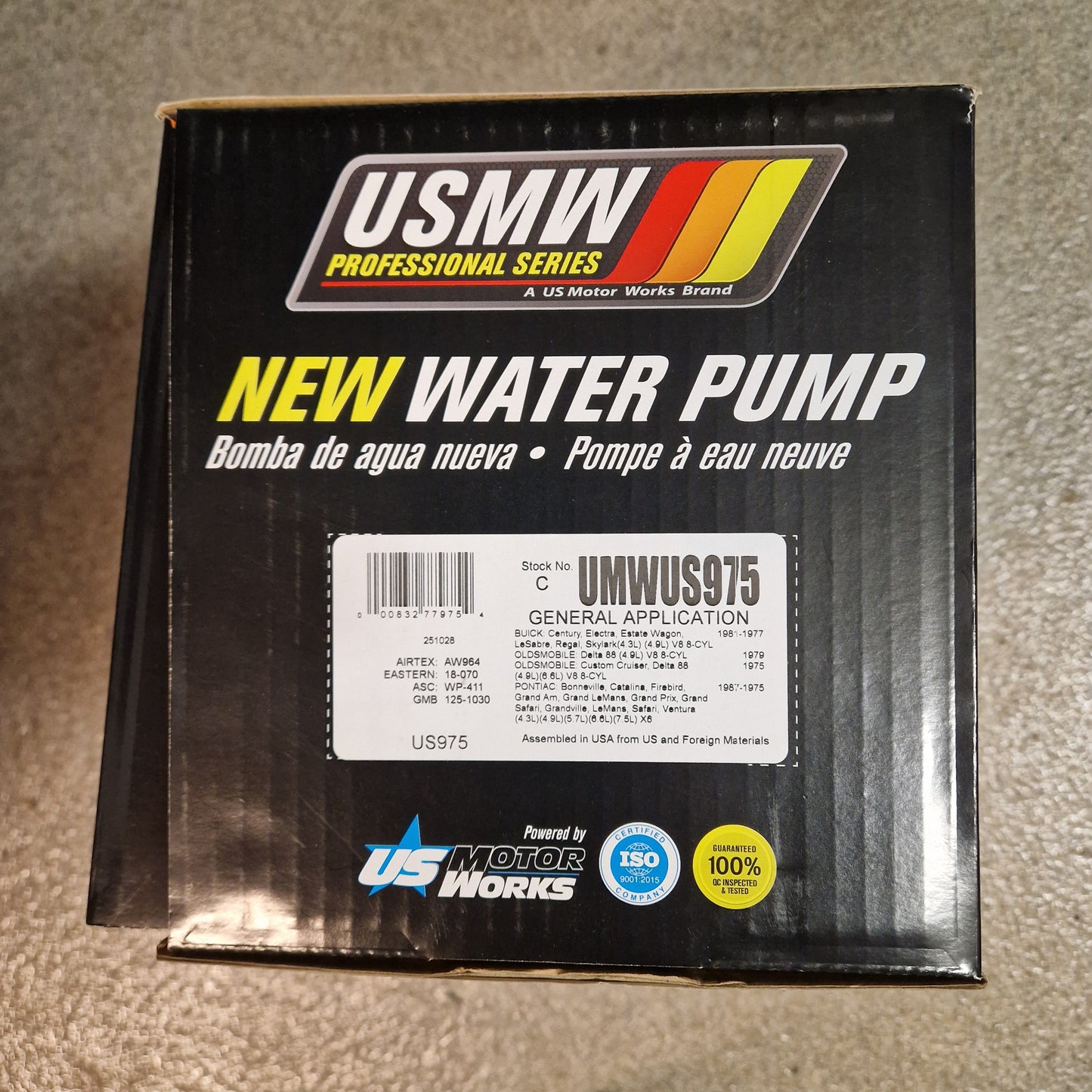 Vattenpump GM V8, Buick, Oldsmobile, Pontiac 69-81 43102, AW975, US975, 58-303