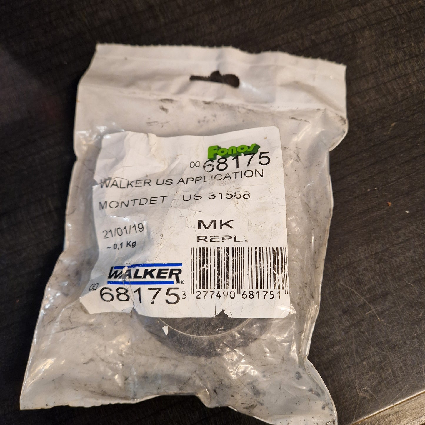 Flänspackning Avgasrör GM  96-05 En konisk sida samt en platt sida med styrning. 31588, 68175